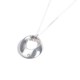 Tin and diamond hoop pendant