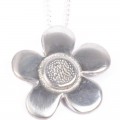 chunky flower tin necklace