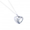 10th wedding anniversary tin heart pendant