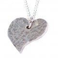 Offshaped Tin Heart Necklace