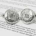 personalised mr and mrs est 2005 tin cufflinks